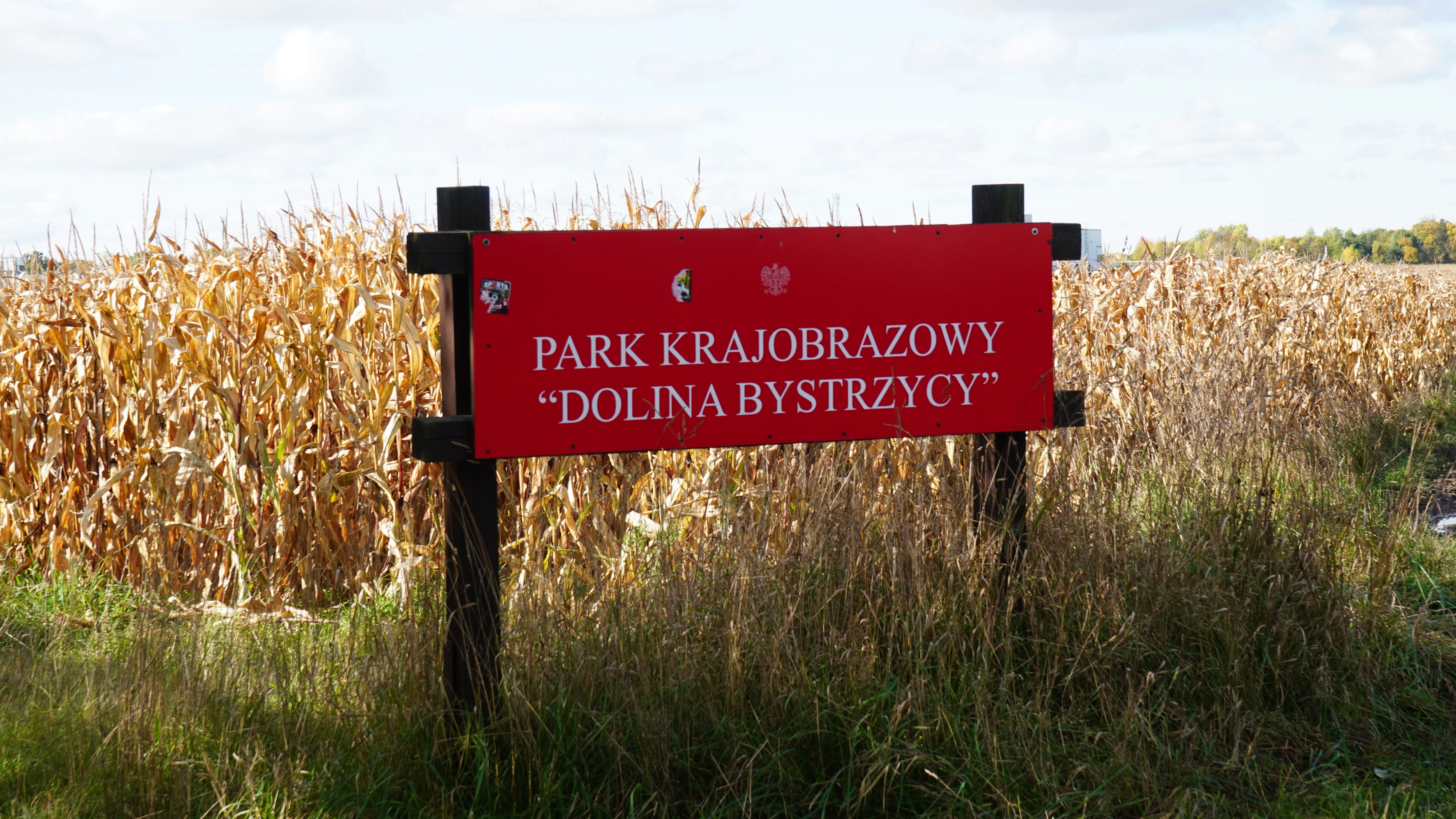 Znak Parku Krajobrazowego Dolina Bystrzycy - oficjalne oznaczenie